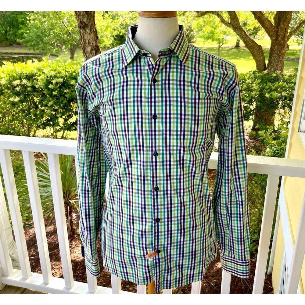 Simply Stitched Long Sleeve Micro-check dress shirt.